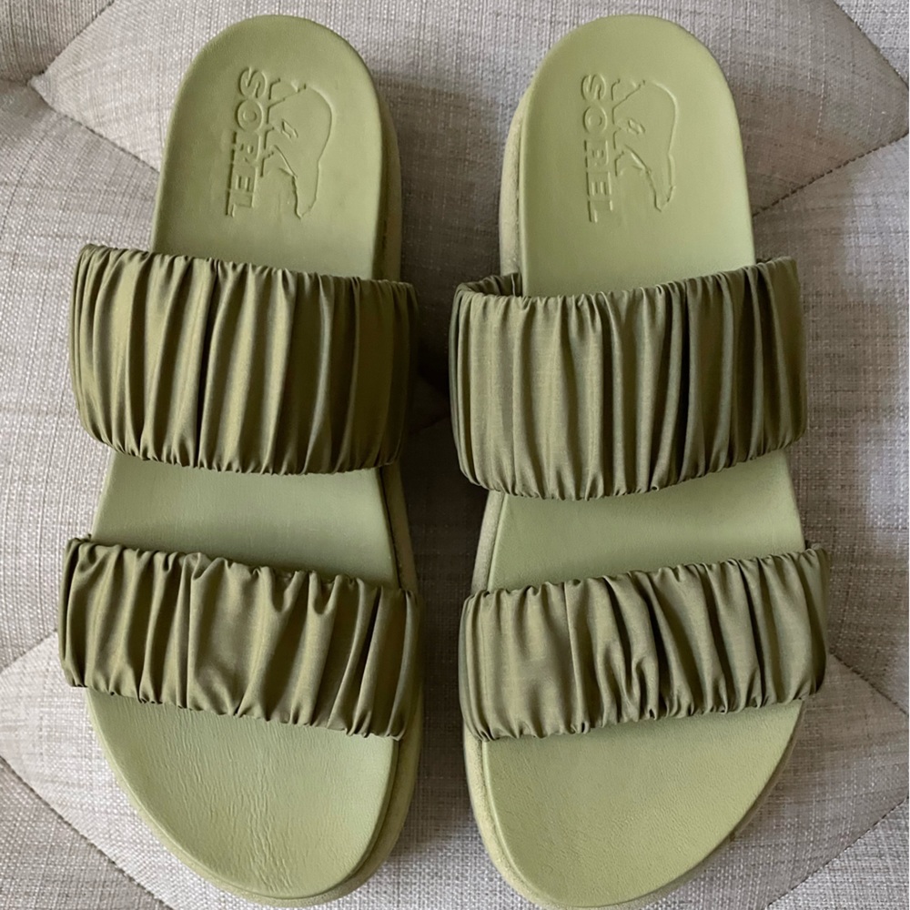 Sorel Roaming Two Strap Slide Olive/Chalk